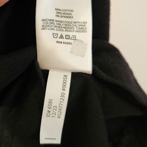 Black Express Relaxed Large Tee with White Trim - Picture 6 of 7